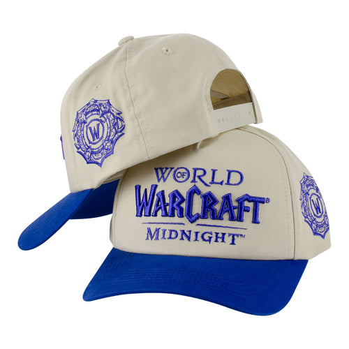 Cappello snapback World of Warcraft Midnight - Vista stilizzata frontale e laterale