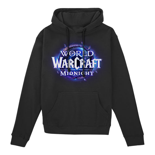 World of Warcraft: Felpa con cappuccio nera con logo Midnight - Vista frontale