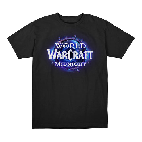 World of Warcraft: Maglietta nera con logo Midnight - Vista frontale