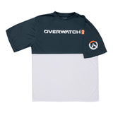 Overwatch 2 White Colorblock Logo T-Shirt - Front View with Sleeve Design