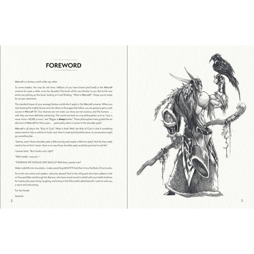 World of Warcraft: How to Draw Heroes & Villains Book - Foreword View
