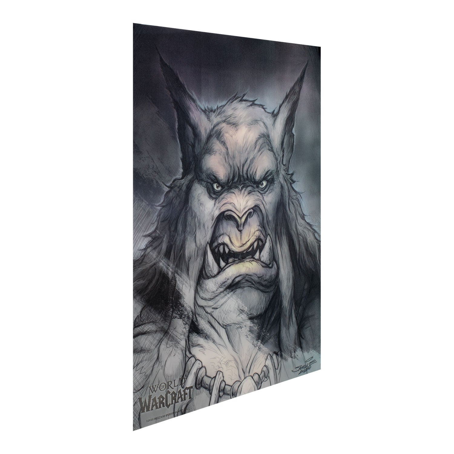 World of Warcraft How to Draw Sketch 11x14" Poster - Side Grey View