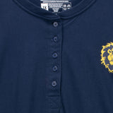 World of Warcraft Alliance Logo Women's Blue Long Sleeve T-Shirt - Close Up Buttons View