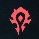 World of Warcraft Horde Logo Women's Black Long Sleeve T-Shirt - Close Up View