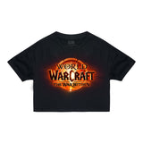 World of Warcraft: The War Within Women's Cropped Black T-Shirt