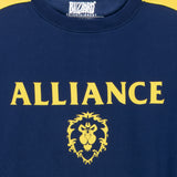 World of Warcraft Alliance Logo Blue Crewneck Sweatshirt - Close Up View