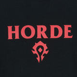 World of Warcraft Horde Logo Black Crewneck Sweatshirt - Close Up View