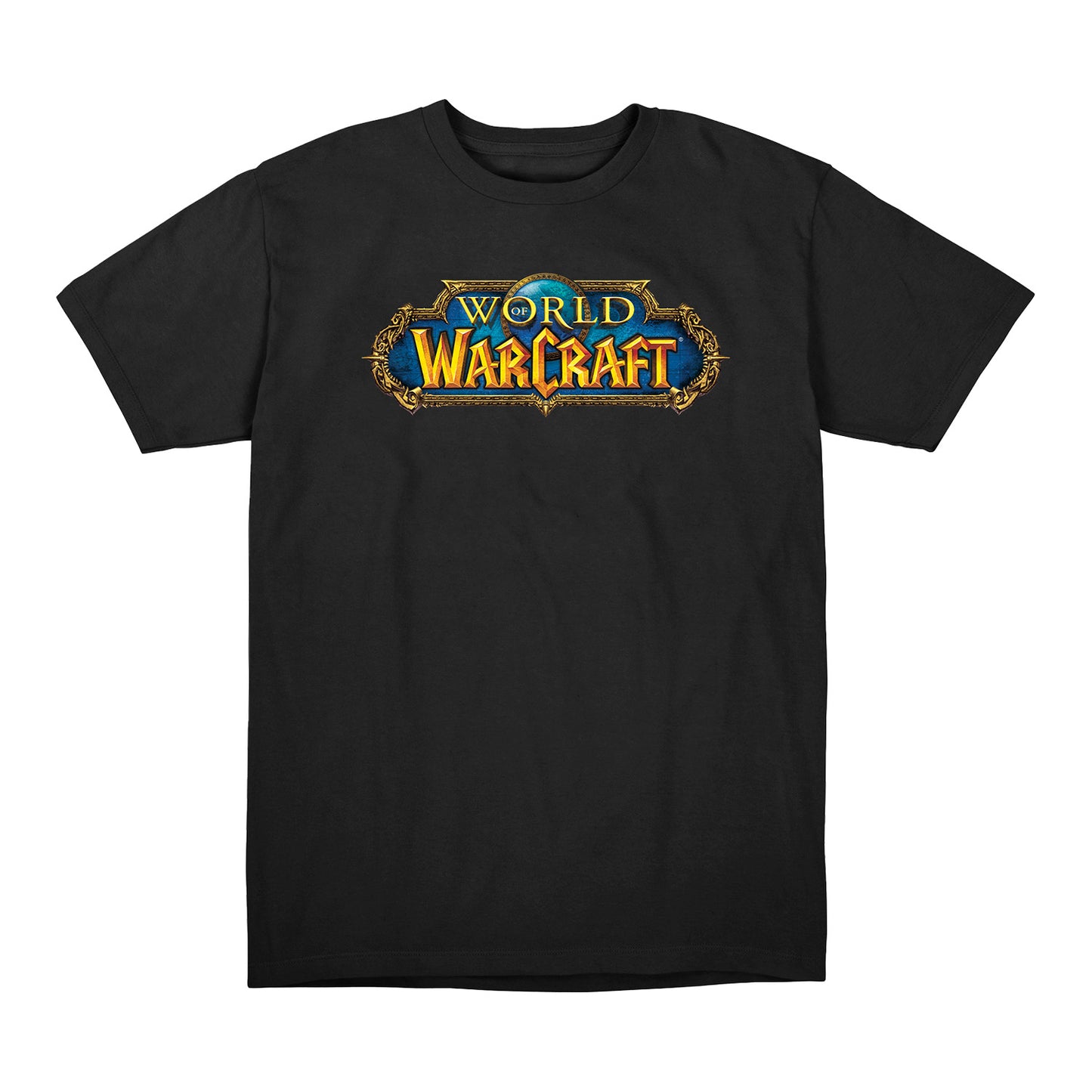 World of Warcraft Logo Black T-Shirt - Front View Black Version