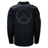 Overwatch 2 Black Military Jacket - Back View