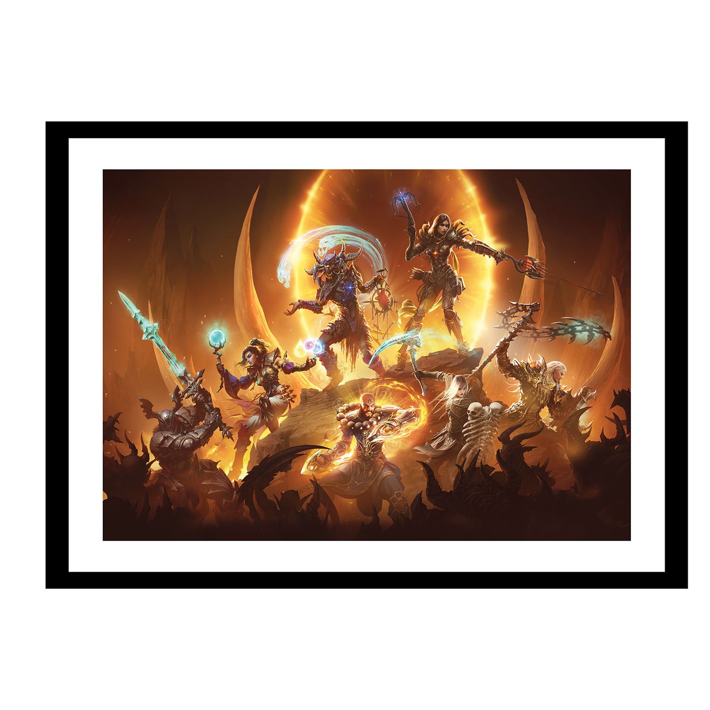 Diablo III 10th Anniversary 14 x 20in Framed Art Print - Front View