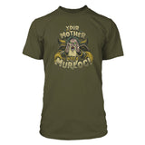 Hearthstone Evil Heckler Army Green T-Shirt - Front View