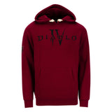 Diablo IV Heavy Weight Patch Burgundy Pullover Hoodie - Front View