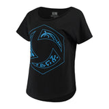 Heroes of the Storm Logo Women's Black T-Shirt - Front View