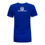Overwatch Soldier: 76 Character Logo Women's Blue T-Shirt - Back View