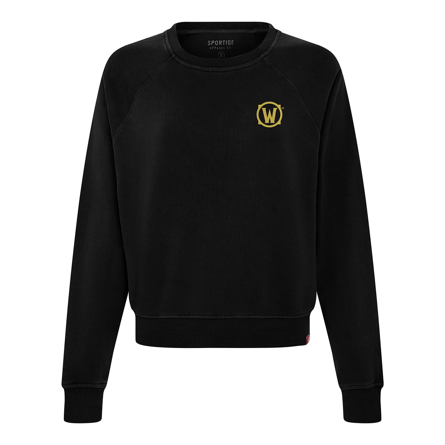 World of Warcraft Icon Women's Black Crewneck Sweatshirt - Front View