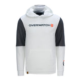 Overwatch 2 White Colorblock Hoodie - Front View with Overwatch 2 Logo