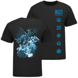 BlizzCon 2023 Commemorative Art Black T-Shirt - Vorder- und Rückansicht