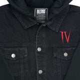 Diablo IV Lilith Denim Schwarz Kapuze Jacke  - schließen Up View