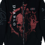 Diablo IV Necromancer Zip-Up Kapuze - schließen Up View