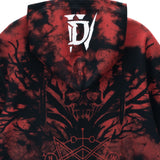 Diablo IV Tie-Dye Pullover Kapuze - schließen Up Rückenansicht