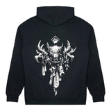 Diablo IV Druid Symbol Schwarzer Zip-Up Kapuze - Rückenansicht