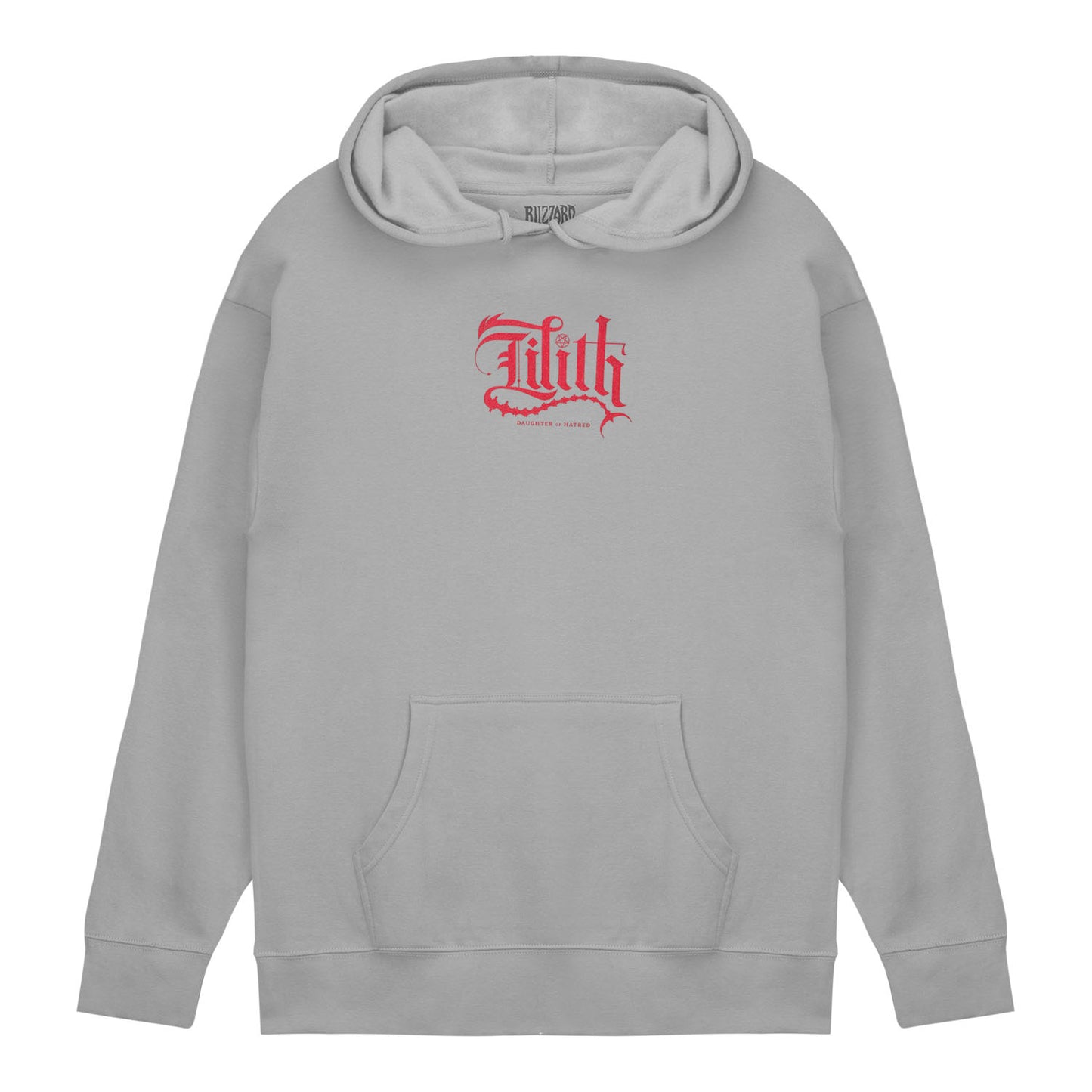 Diablo Lilith Gesegnete Mutter Pullover Kapuze - Vorderansicht Grau Version