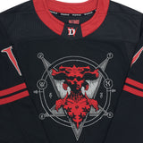 Diablo IV Schwarzes Hockeytrikot - schließen-Ansicht von oben