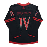 Diablo IV Schwarzes Hockeytrikot - Rückenansicht