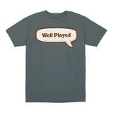 Hearthstone Well Played T-Shirt - Frontansicht Indigo Version