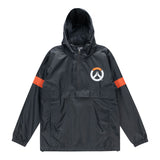 Overwatch 2 Graue Half-Zip Windbreaker Jacke - Vorderansicht