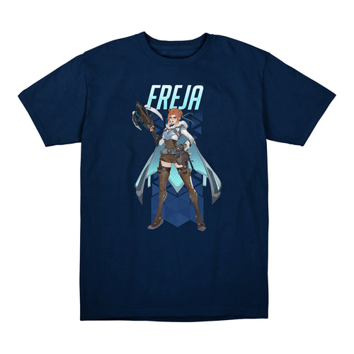 Overwatch Freja T-Shirt - Vorderansicht Marine Version