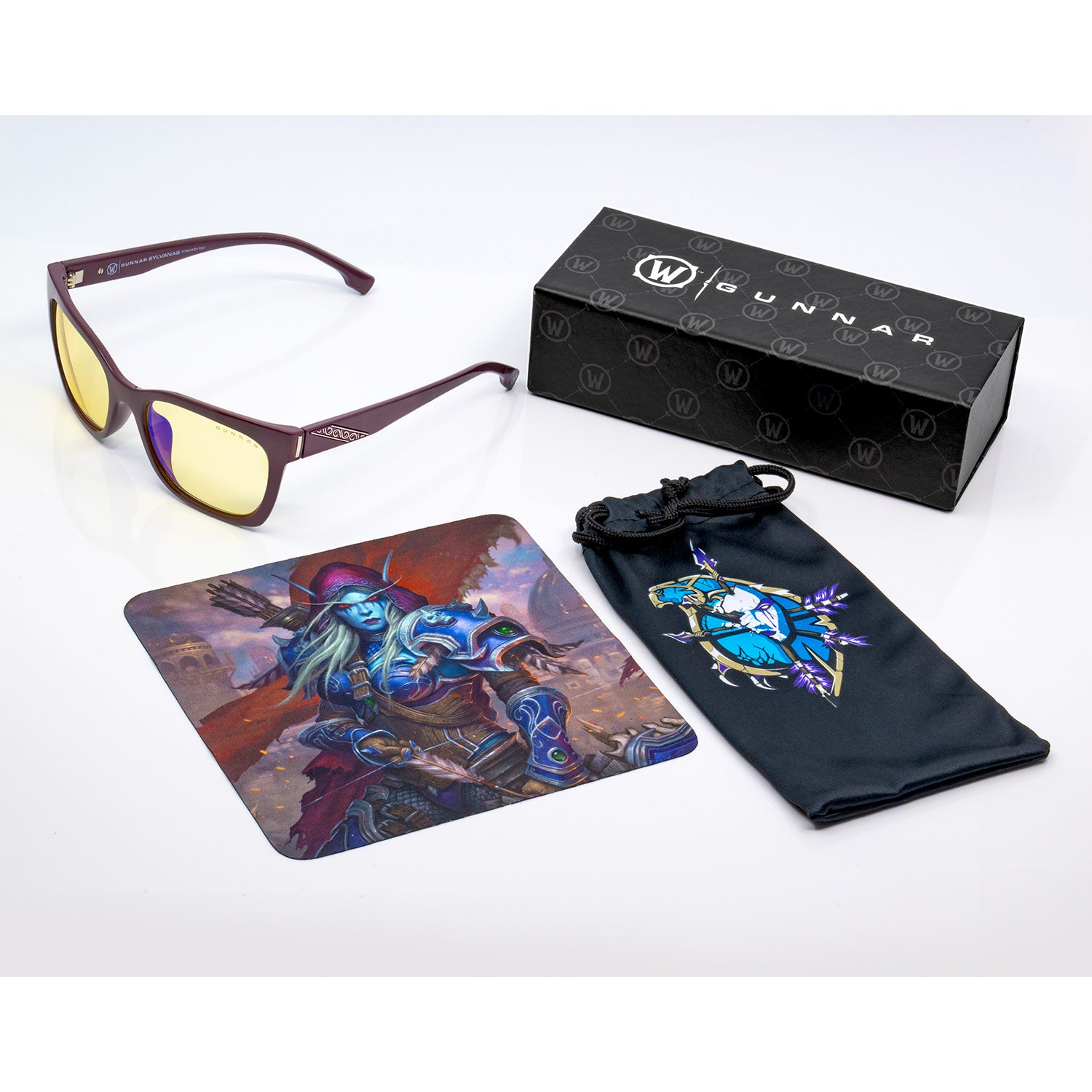 World of Warcraft Sylvanas Gunnar Brille - Vollsicht Bernsteinglas