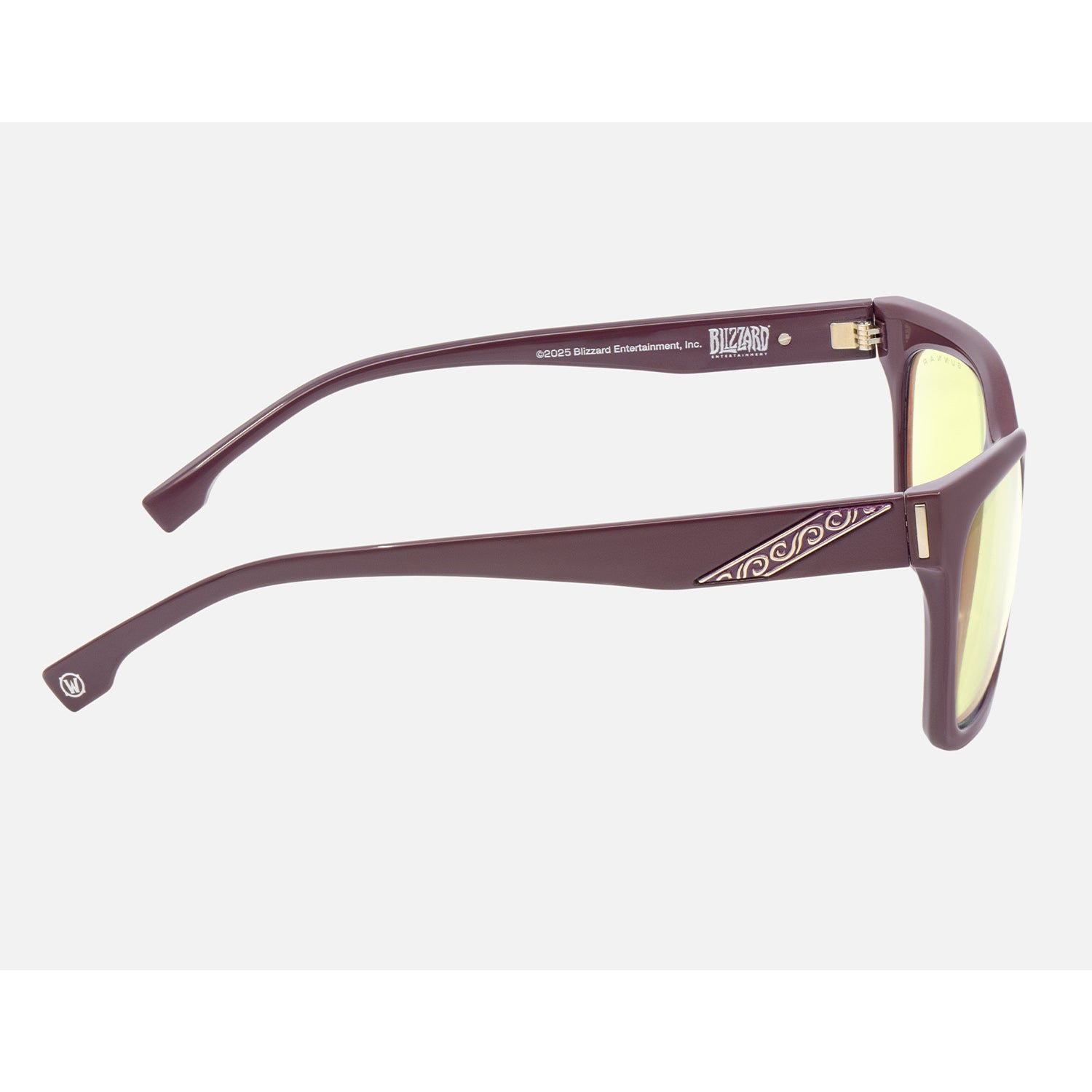 World of Warcraft Sylvanas Gunnar Brille - Seitenansicht Bernsteinglas