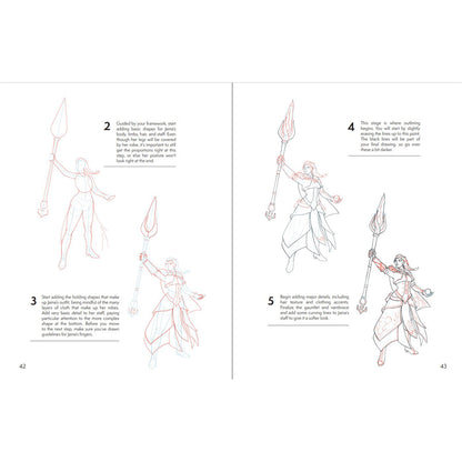 World of Warcraft: How to Draw Heroes & Villains Book - Artwork Process Page View