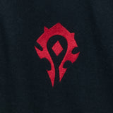 World of Warcraft Horde Logo Schwarzes Sweatshirt mit Viertel-Reißverschluss - schließen-Ansicht von oben