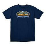 World of Warcraft Wrath of the Der Lichkönig Logo  Marine  T-Shirt  - Frontansicht