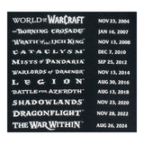 World of Warcraft 20th Anniversary Celebration Black T-Shirt - Rückseite schließen Ansicht von oben