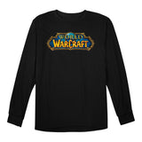 World of Warcraft Classic Logo Schwarz Langärmelig T-Shirt  - Frontansicht