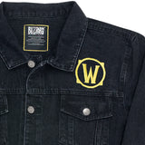 World of Warcraft Denim Black Jacke - Front schließen-Ansicht von oben