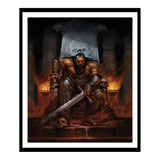 Diablo IV Bárbaro Bul-Kathos Impresión artística enmarcada de 16" x 20" - Vista frontal