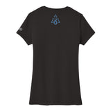 Camiseta negra del hechicero de Diablo IV (mujer) - Vista posterior
