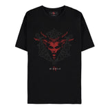 Camiseta negra con el sigilo de Lilith de Diablo IV - Vista frontal
