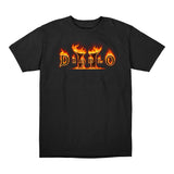 Diablo II Logotipo T-camisa - Vista frontal Versión en negro