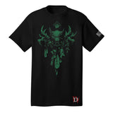 Camiseta negra del druida de Diablo IV - Vista frontal