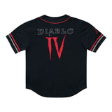 Camiseta de béisbol negra de Diablo IV - Vista posterior