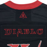 Diablo IV Camiseta de hockey negra - cerrar- Vista superior