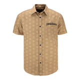 Hearthstone Button Up Tan camisa  - Vista frontal