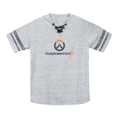 Overwatch 2 Gris Logotipo Mujer Camisa - Vista frontal