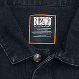 Overwatch Denim Negro Chaqueta - Delantero cerrar- Vista superior