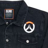 Overwatch Denim Negro Chaqueta - Delantero cerrar- Vista superior